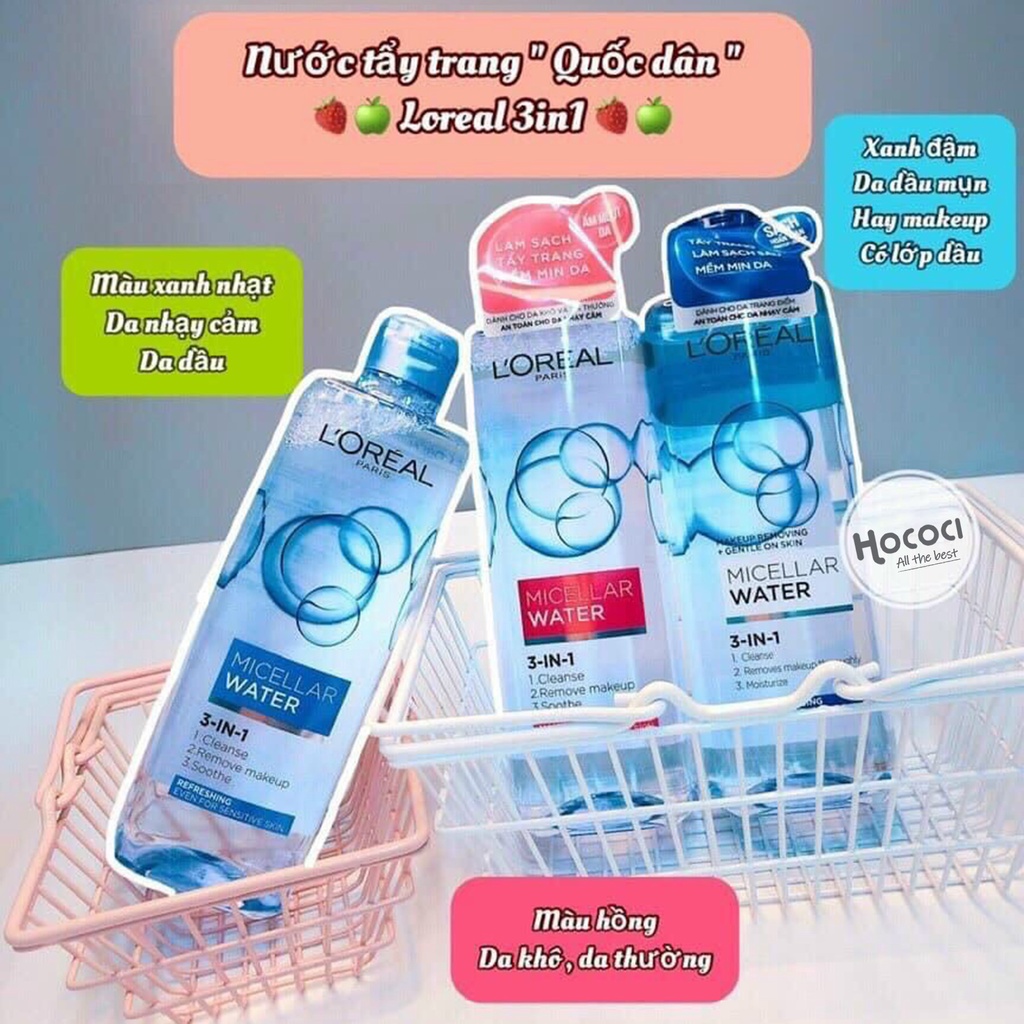 ✅ Nước Tẩy Trang Loreal - L'Oreal Paris 3-in-1 Micellar Water