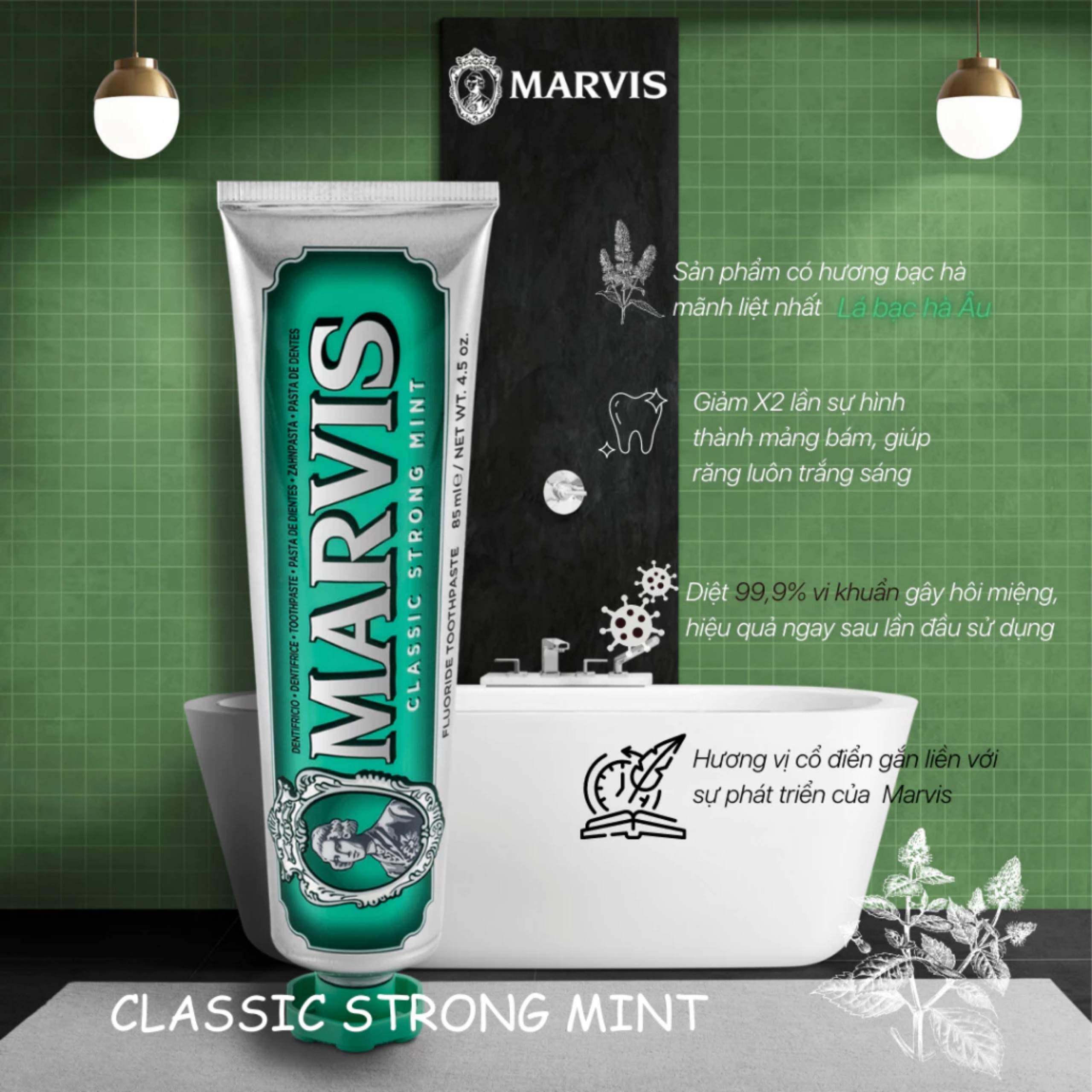 Kem đánh răng Marvis Whitening Mint