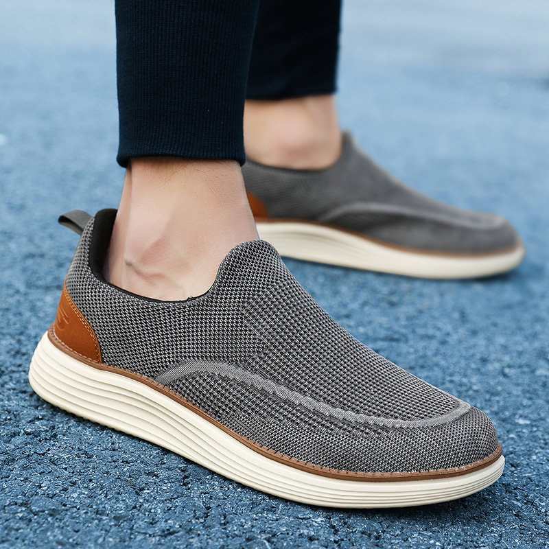 Skechers_Mới Nam Giày Thể Thao Xỏ Chân Tập Gym, Thường Ngày, Đi Học, Đi Làm Slip-Ins USA Street Wear Ingram Brackett Air-Cooled Memory Foam Goga Mat Arch, Heel Pillow, Relaxed Fit, Slip-Ins, Vegan - 210609-TPE