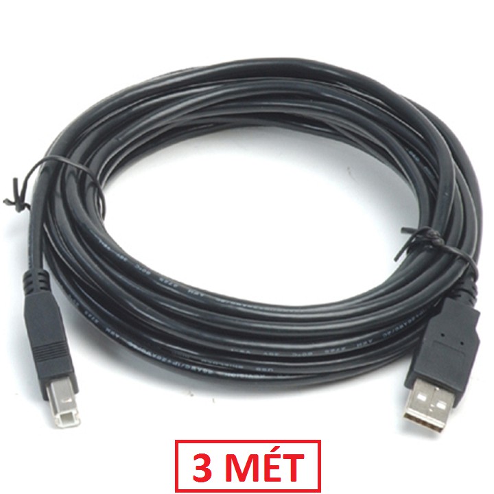 Combo 2 cáp máy in chống nhiểu 3m cable usb ra máy in hàng zin loại tốt