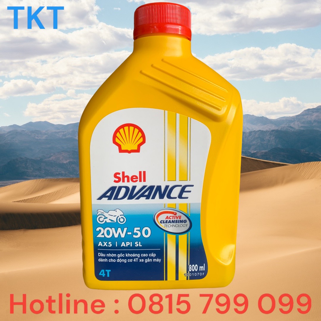 Shell Advance AX5 20W50 Nắp Đỏ   0.8 Lit