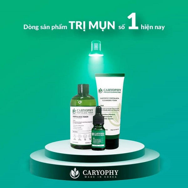 Bộ 3 Sản Phẩm Dưỡng Da Giảm Mụn Thâm Caryophy (Sữa rửa mặt 150ml +  Toner 300ml + Serum 30ml)