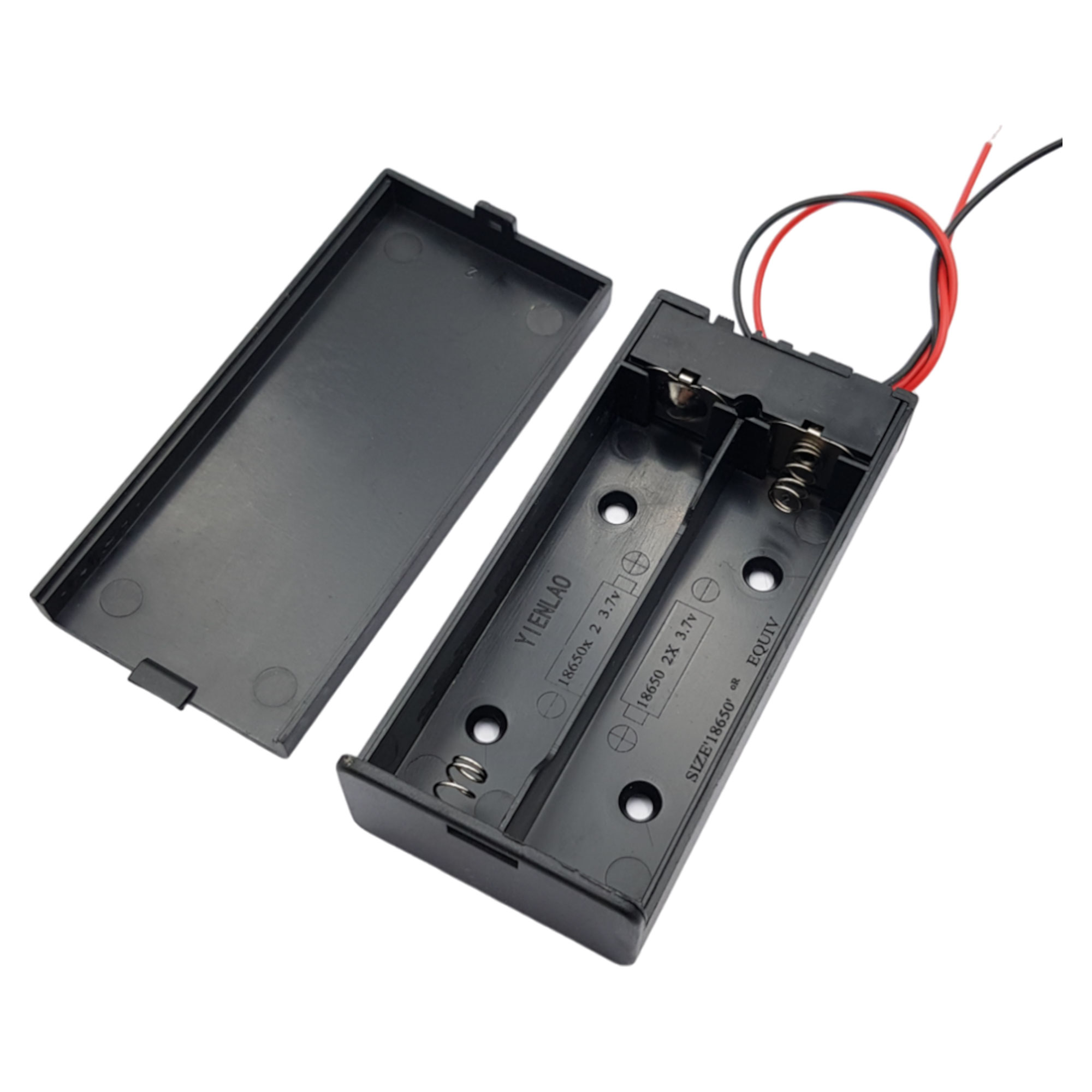 Hộp Pin 18650 2 cell có nắp và công tắc