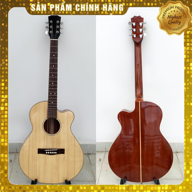 💥 Đàn Guitar Acoustic gỗ Hồng Đào nguyên tấm | có ty chỉnh cong cần | BH 12 tháng 💥