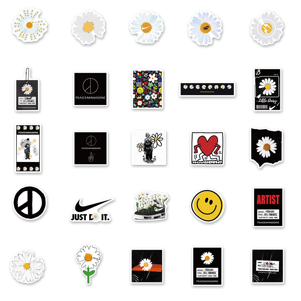 [HCM]Sticker hình dán hoa cúc G-Dragon siêu hot