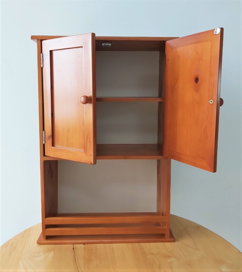 Tủ Thuốc Gỗ Nhiều Màu, Tủ Lưu Trữ Đồ Dùng 2 Cánh Ngăn Mở Treo Tường - Hàng VN Xuất Khẩu