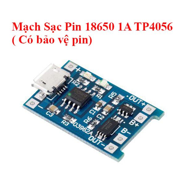 ( 4 cái ) Mạch Sạc Pin Lithium - Li-ion - 18650 TP4056 Có Bảo Vệ Pin