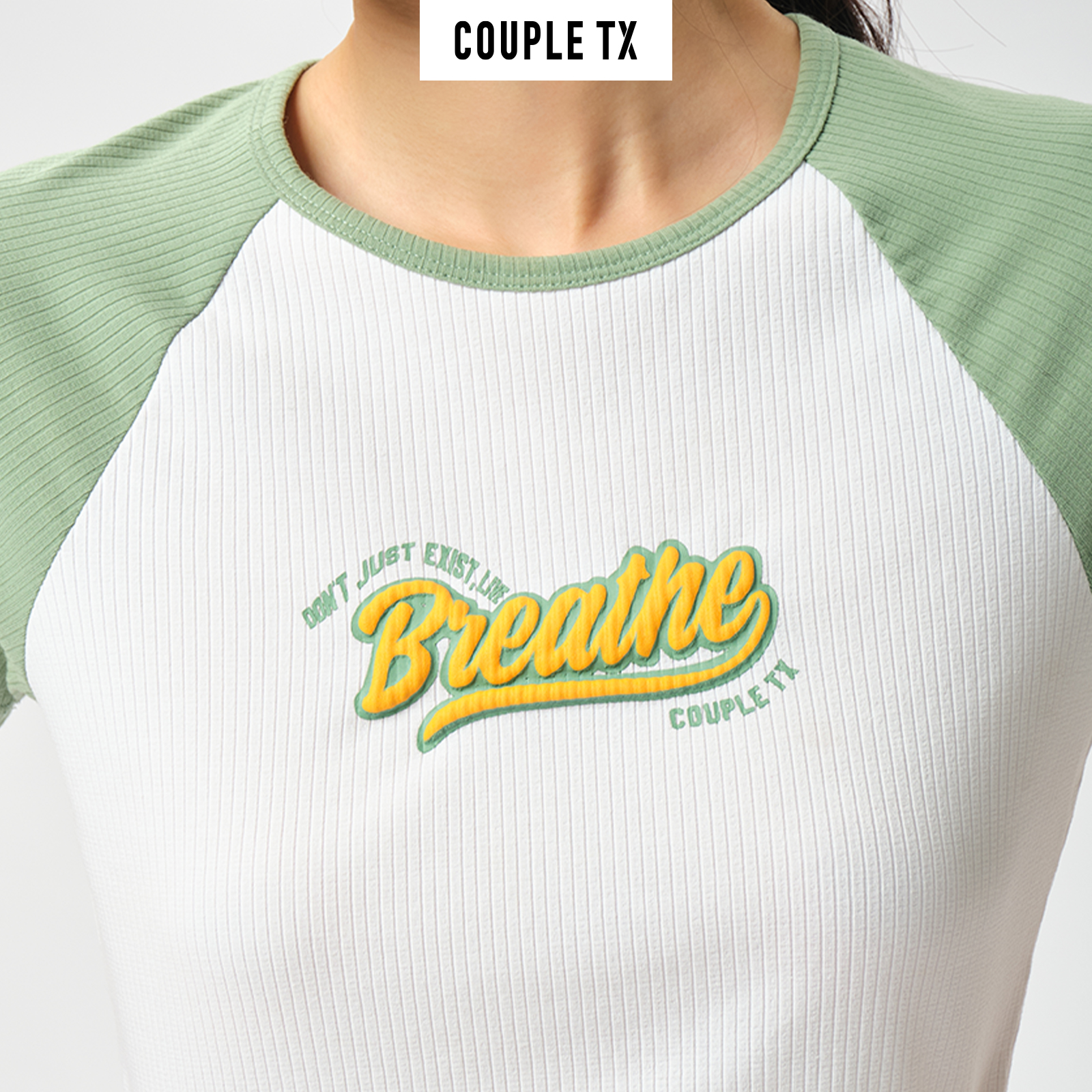 Áo Kiểu Nữ COUPLE TX - Raglan Phối Màu WTS 2330
