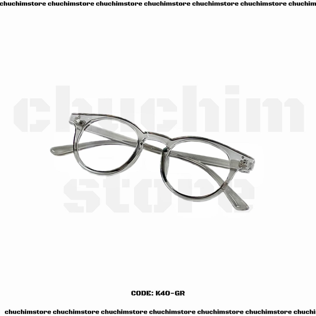 Kính gọng mắt tròn unisex kiểu dáng đơn giản basic