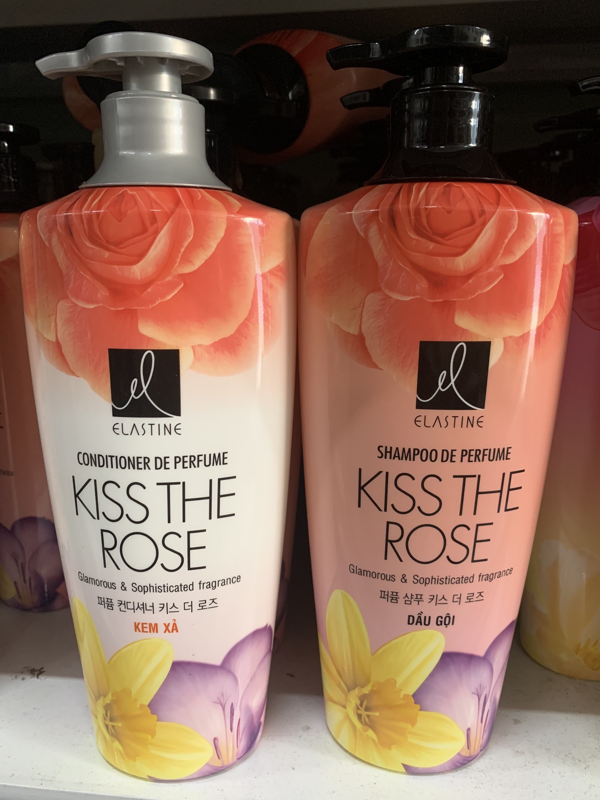 Combo Gội+Xả Double Rich Elastine Kiss The Rose 600G