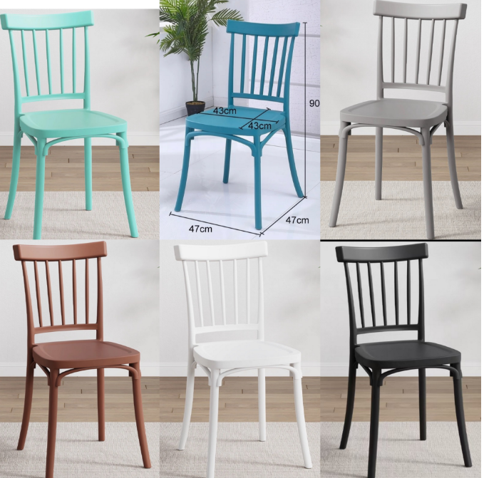 Upper hollow plastic chair backseat Cafe Restaurant