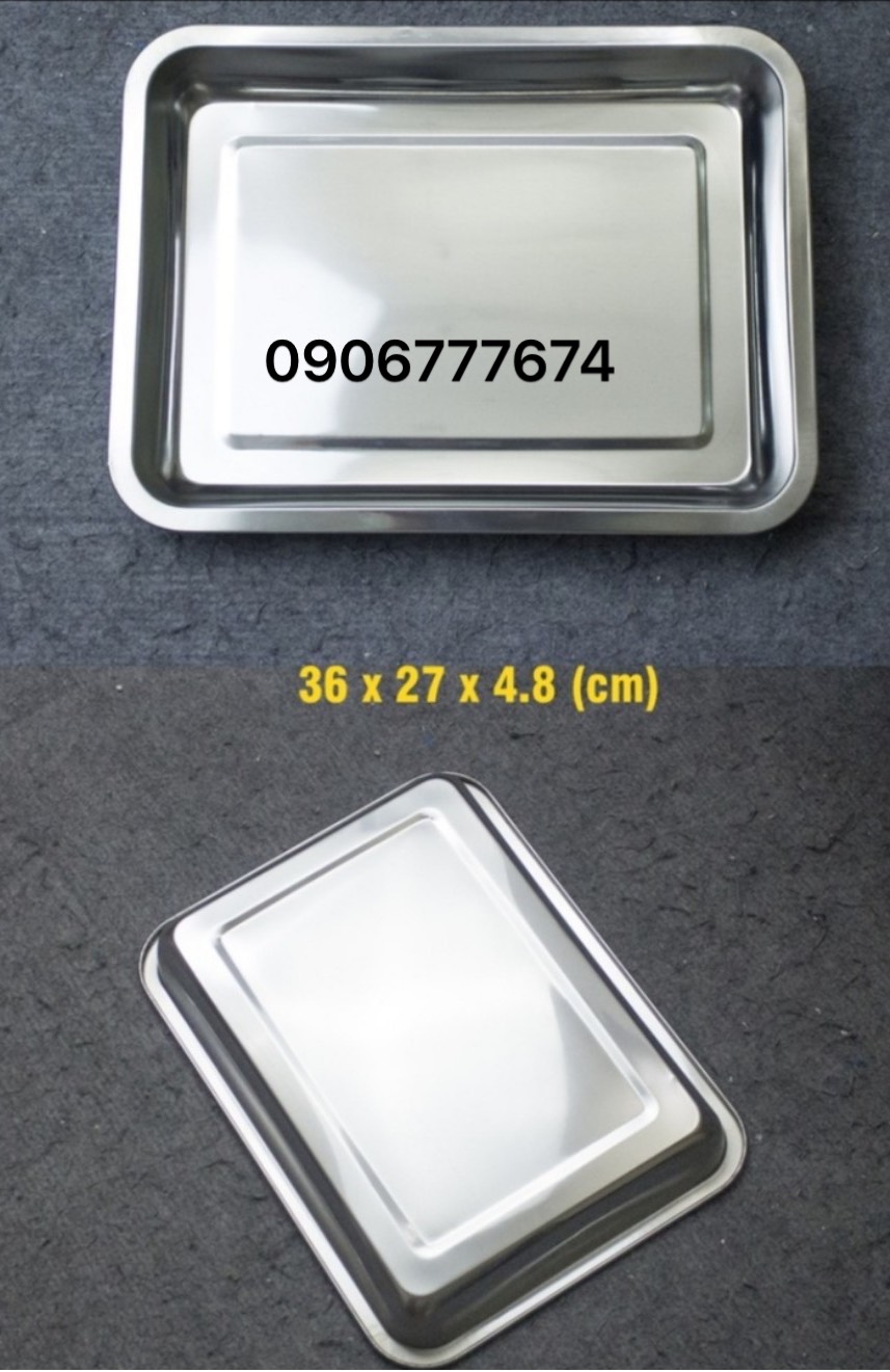Khay Sâu Inox Dùng Bưng Bê / Đựng Thức Ăn