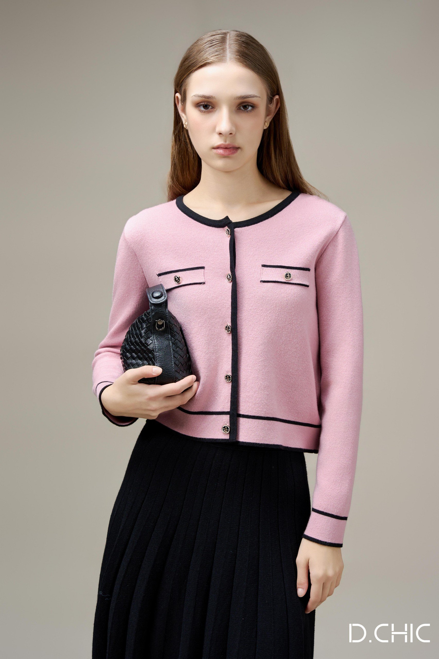 D.CHIC Chân váy len xếp ly MS: 388023