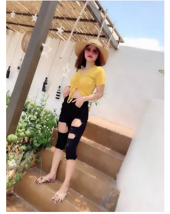 Áo Croptop Tay ngắn rút dây
