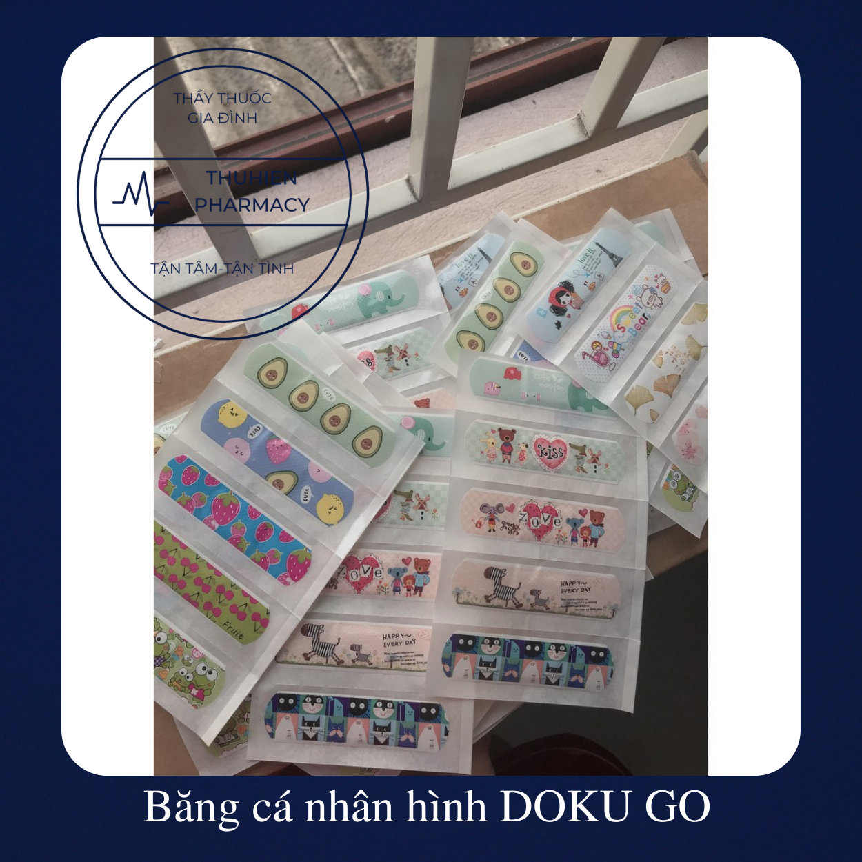 Băng dán cá nhân, urgo hình dễ thương Dokugo 100 miếng