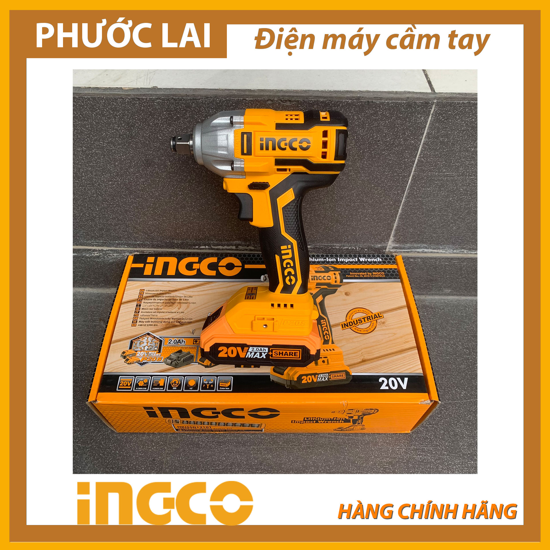 Máy siết Bu lông dùng pin INGCO CIWLI2001
