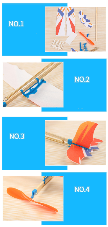 02054 Máy Bay Dây Thun Cao Cấp 1 Tầng Cánh ( Mẫu Ngẫu Nhiên )