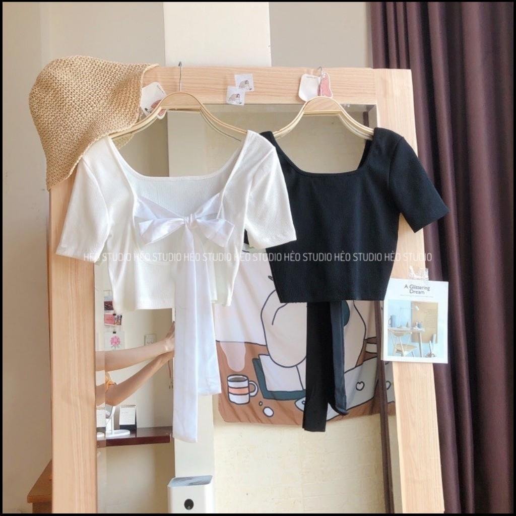 ÁO CROPTOP BUỘC NƠ LƯNG