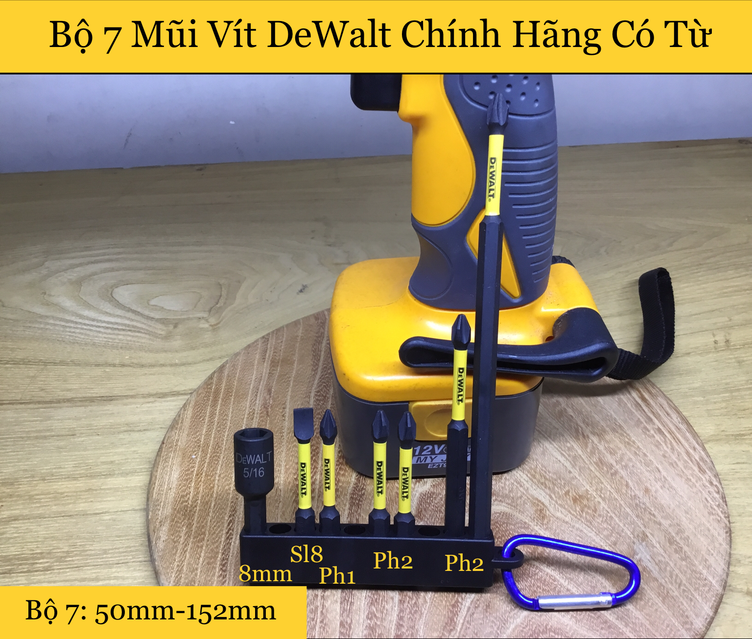 [HCM]Bộ 7 Mũi Vít DeWalt Chính Hãng Có Từ