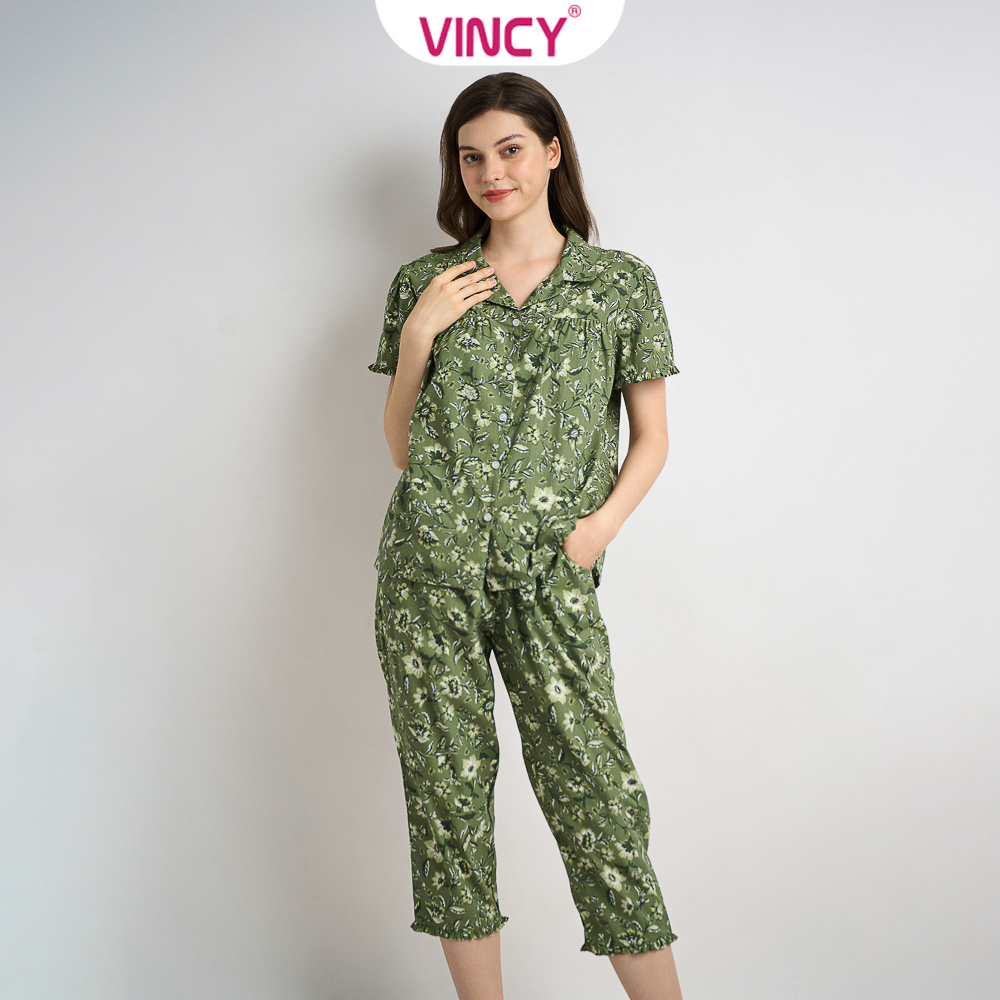 Bộ đồ satin lửng nữ vincy bls050w31