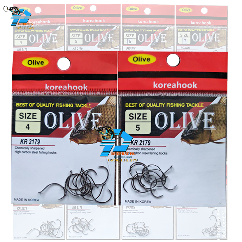 ( 2 BỊCH ) Lưỡi câu tôm OLIVER, lưỡi sắc bén đầy đủ các size {Size 4-7}