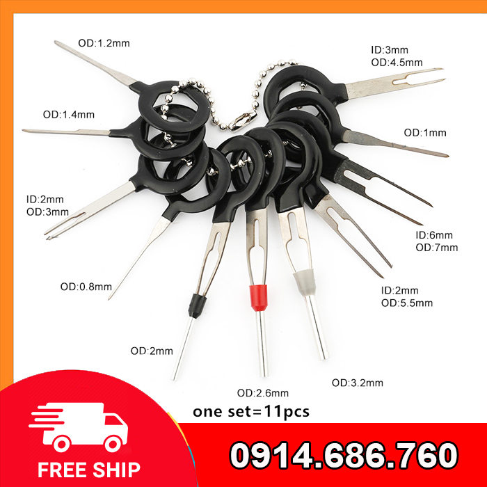Bộ tháo giắc điện 11 chi tiết tiện dụng khi tháo lắp chi tiết của hệ thống điện ô tô