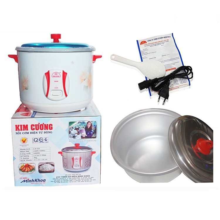Nồi cơm điện 1.8 lít kim cương nắp rời