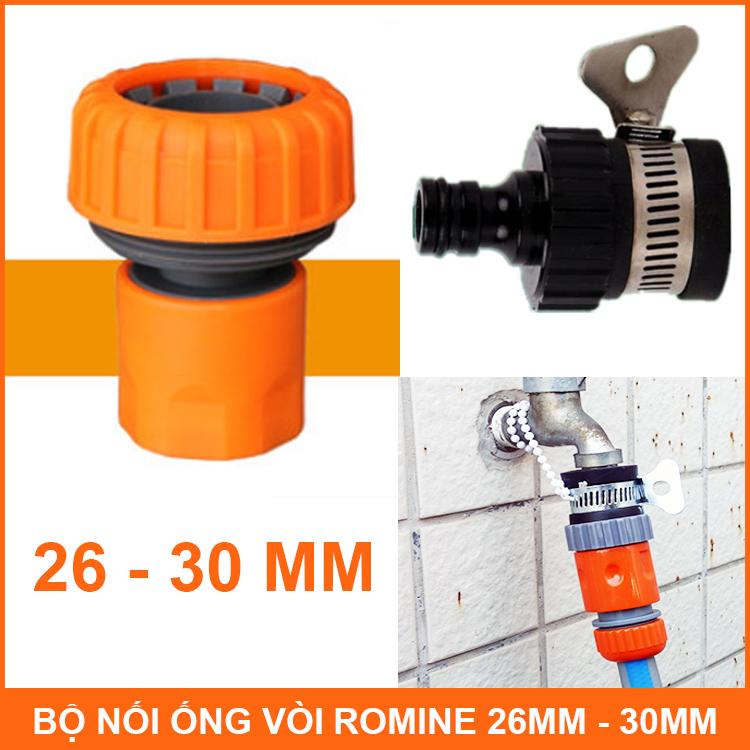 [HCM]Bộ Nối Nhanh Vòi Romine Với Ống Nước 26mm Đến 30mm