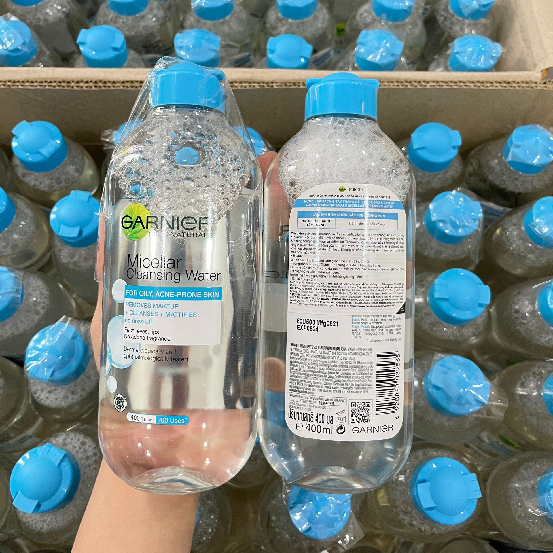 Nước tẩy trang Garnier Micellar cleansing water 400ml
