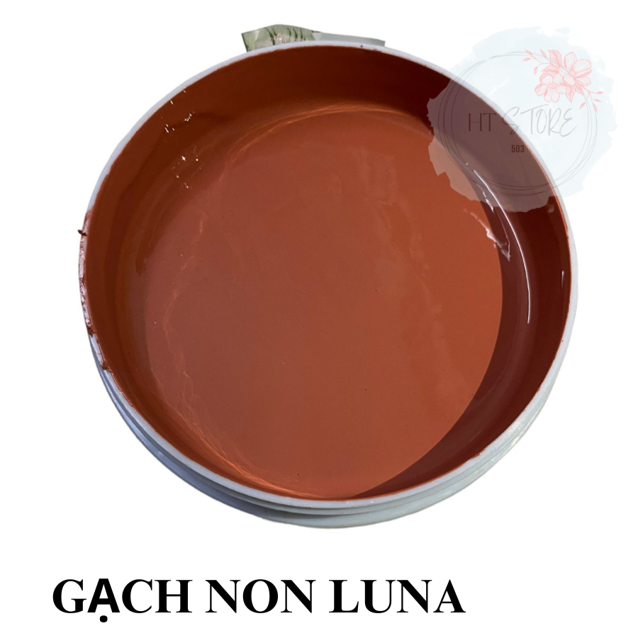 Sơn chậu màu gạch non ngoại thất cao cấp và cọ quét sơn
