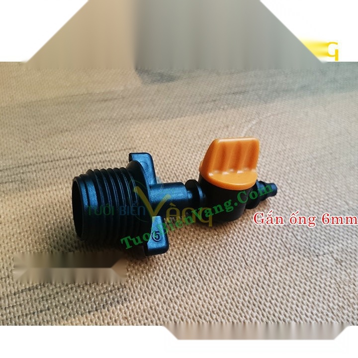 Van chuyển ren ngoài 21 ra ống tưới 6mm - combo 20 cái