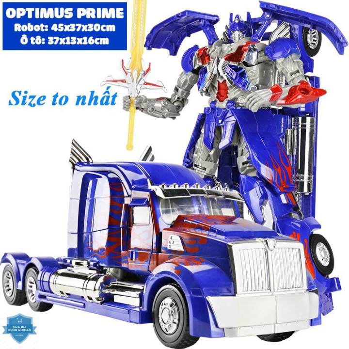 (Size To 45Cm) Robot Biến Hình Ôtô Transformer Cao 45Cm Mẫu Optimus Prime 6699-12D- Rèn Luyện Khả Năng Tư Duy Cho Bé