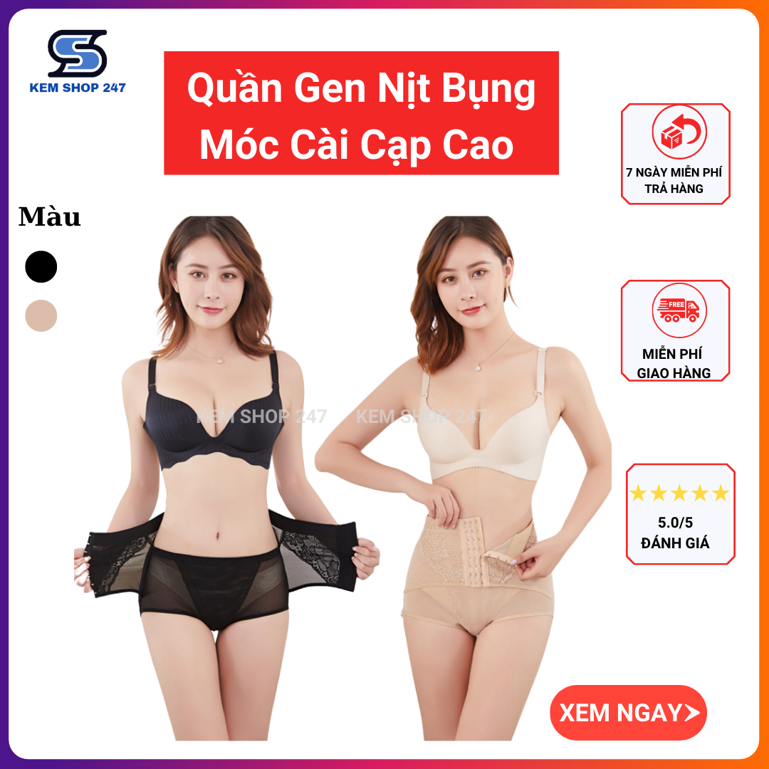 Quần Gen Nịt Bụng Móc Cài Cạp Cao Nâng Đẩy Cao Cấp