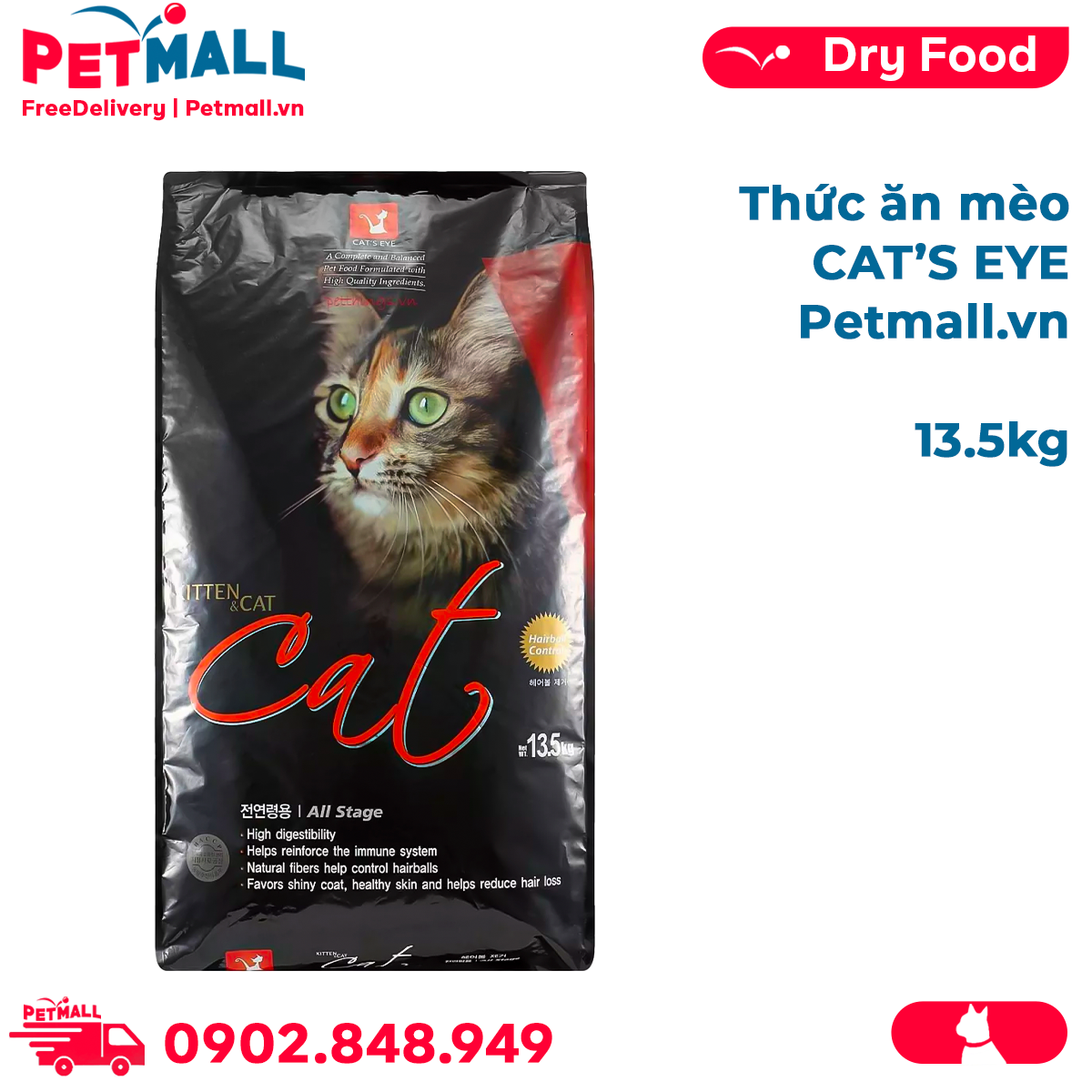 13.5KG - Thức ăn mèo CAT EYE Petmall