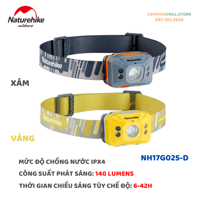 ĐÈN ĐỘI ĐẦU DÃ NGOẠI NATUREHIKE NH17G025-D