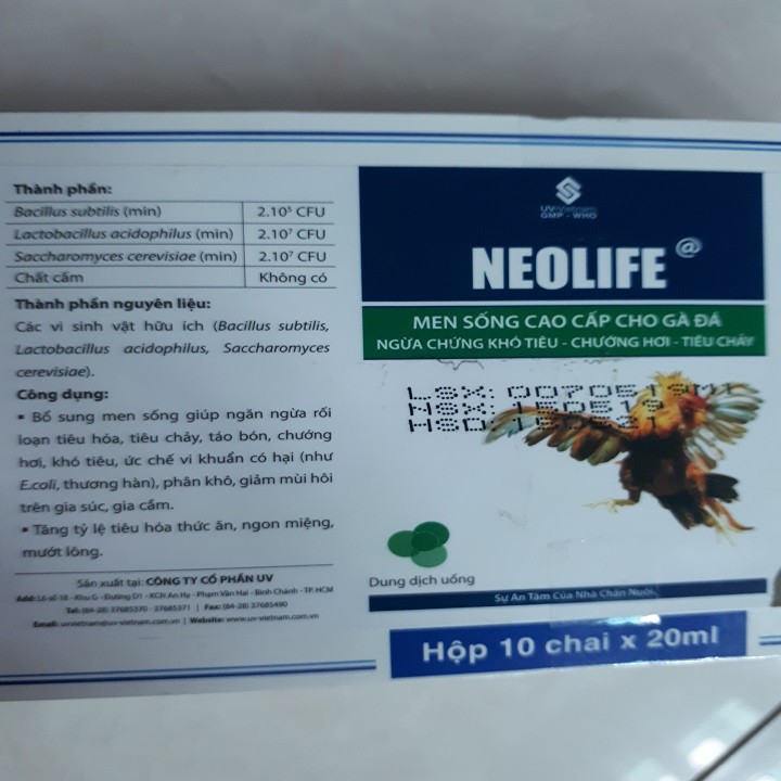 MEN SỐNG CAO CẤP CHO GÀ ĐÁ NEOLIFE 10ml