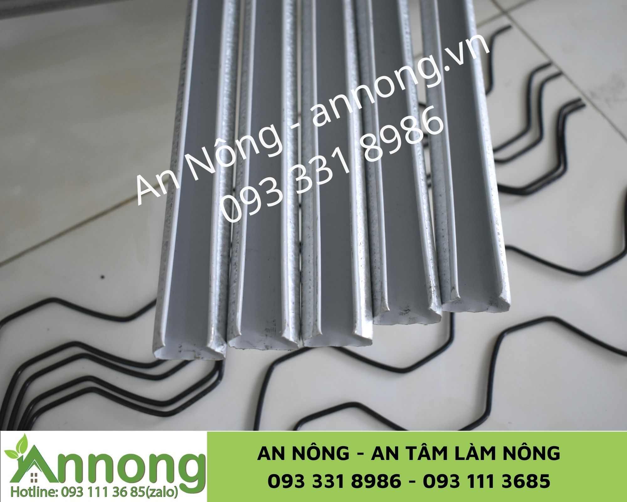 Combo 20m /30/50m Nẹp Ziczac Nhà Kính (Bao Gồm Nẹp C Và Lò  Xo Ziczac - tặng kèm ốc bắn nẹp)
