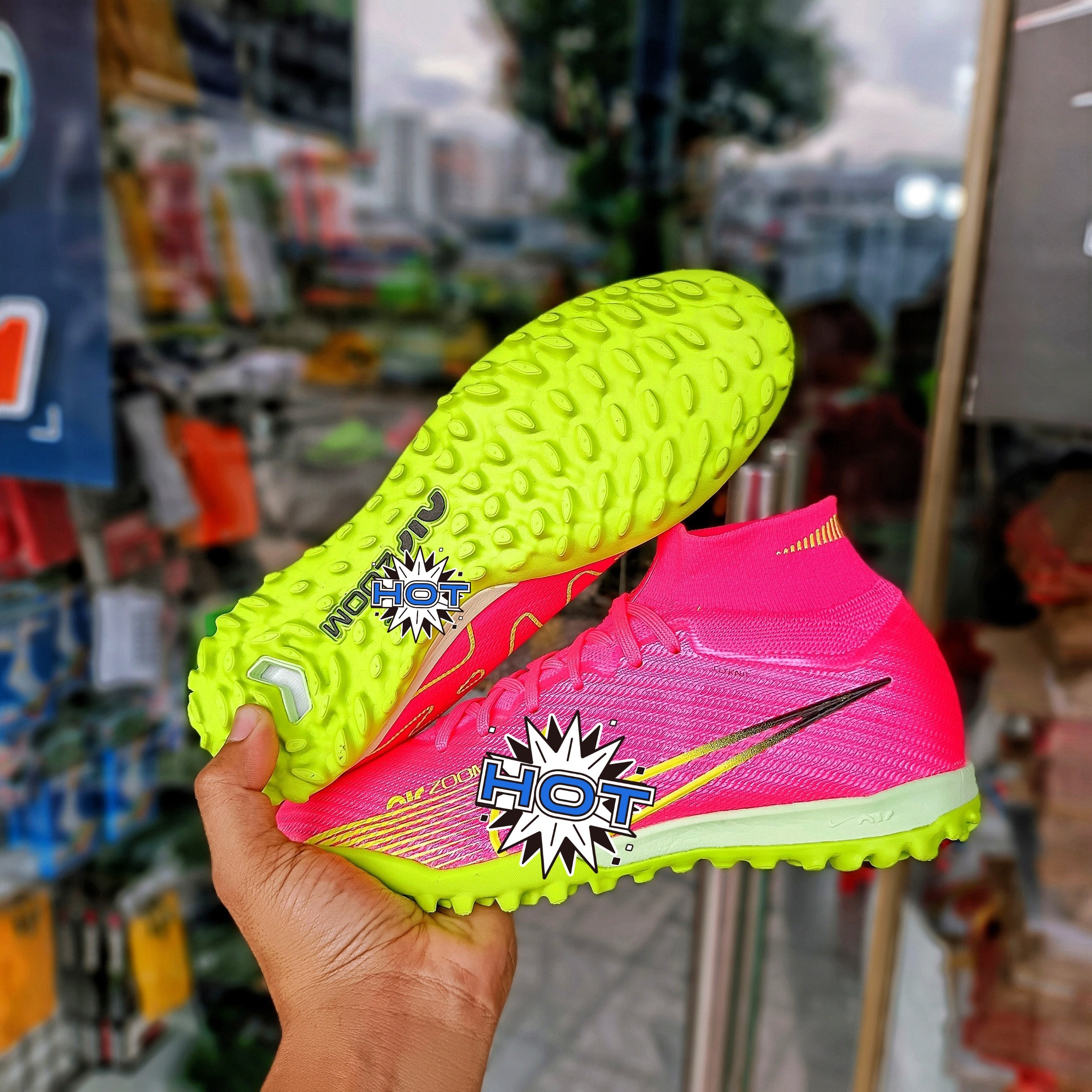 giày đá bóng mercurial superfly 9 elite TF ( khâu đế + tất + túi rút )