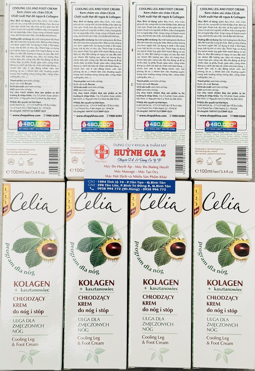 Kem thoa suy giãn tĩnh mạch chân Celia hàng nhập Mỹ