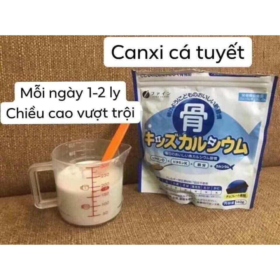 Bột canxi cá tuyết vị socola Fine Bones 140g Nhật Bản
