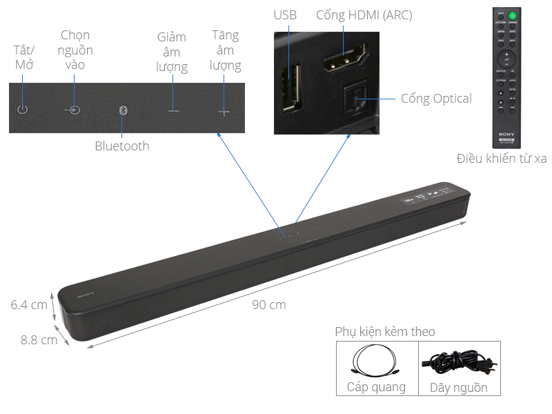 Loa thanh soundbar Sony 2.0 HT-S100F
