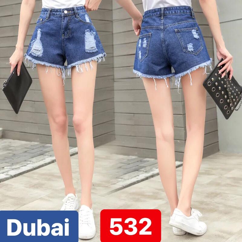 QUẦN ĐÙI SHORT JEAN NỮ CHẤT BÒ XANH WASH SANG HÀN QUỐC CAO CẤP DB-532 - DUBAI FASHION