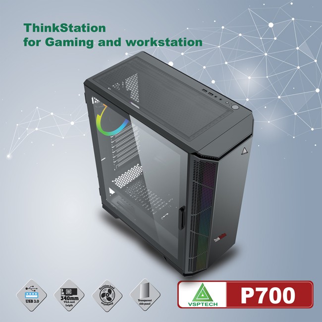 Vỏ Case Máy Tính VSP P700 ThinkStation Chuẩn Full ATX (Không bao gồm Fan)