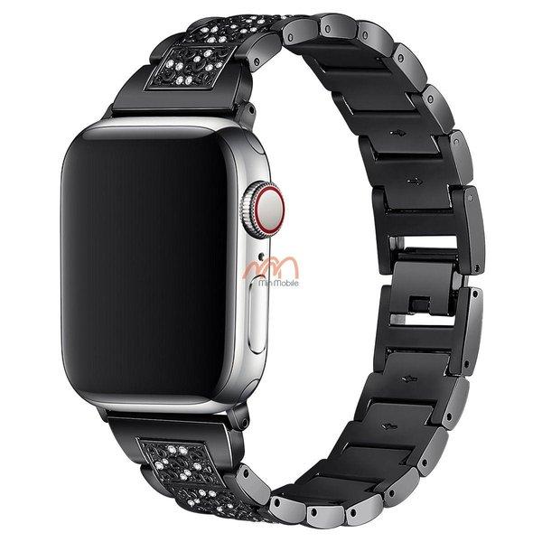 Dây kim loại đính đá apple watch seri 1 2 3 4 5
