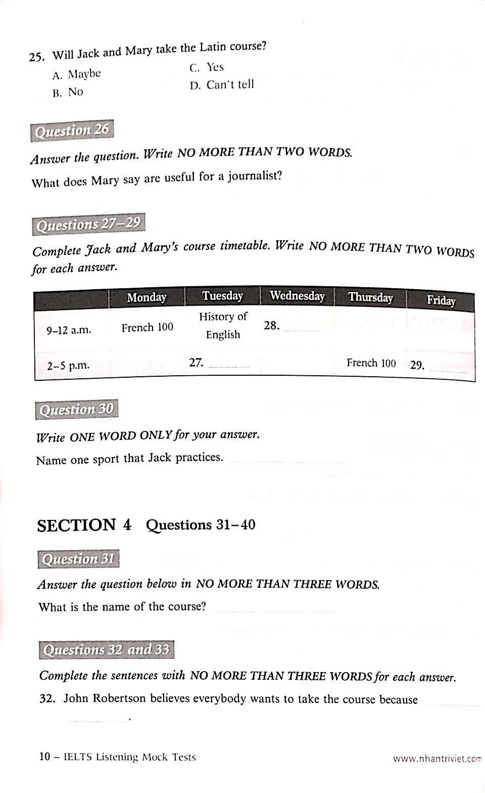 IELTS Listening Mock Tests CD