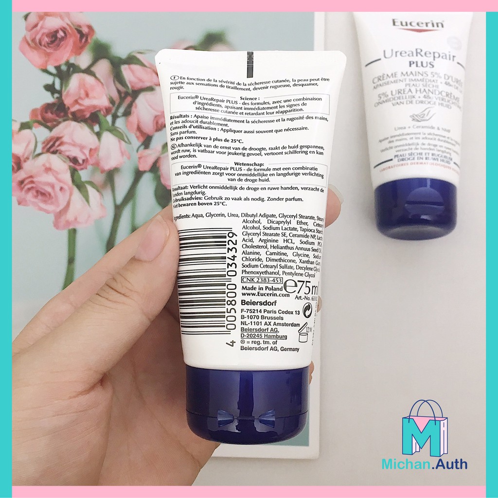 Kem Dưỡng Da Tay Eucerin Urearepair Plus 5% Urea Handcreme 75Ml