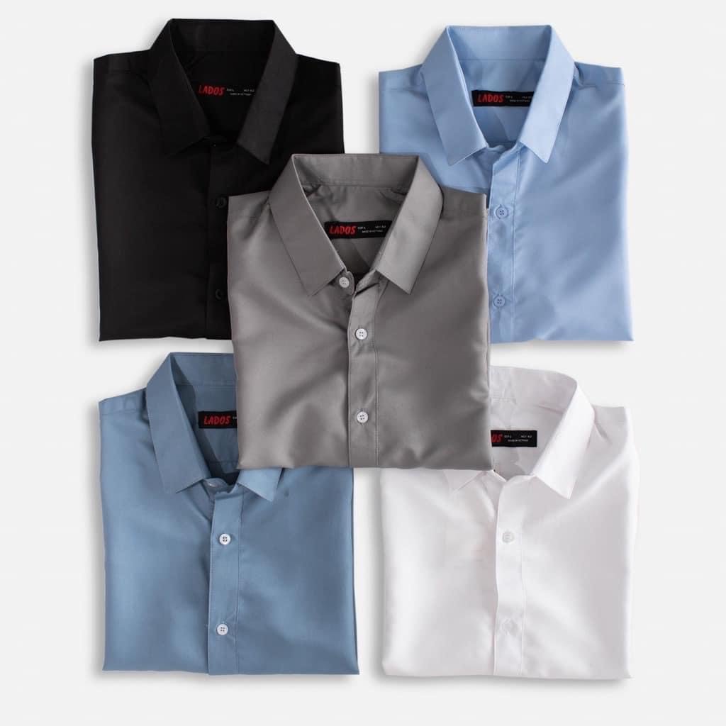 Áo sơ mi ngắn tay nam trơn đủ màu cao cấp cjaats vải lụa nhật mềm min, trẻ trung , thoáng mát giá rẻ