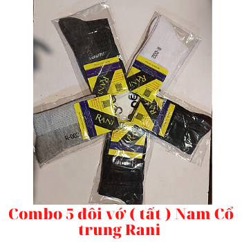 [HCM]Combo 5 đôi vớ ( tất ) Nam Cổ Trung Rani