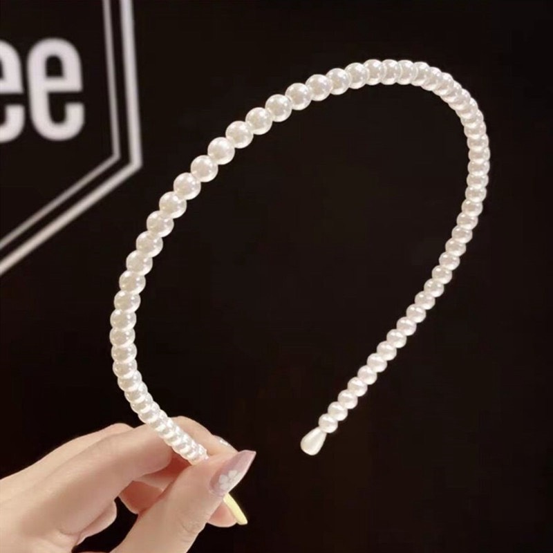 Cài tóc đính ngọc trai phong cách Hàn đơn giản Băng đô