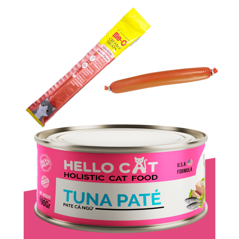 Pate cho mèo Hello Cat lon 190g